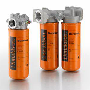 Donaldson DURAMAX®, well-known as the highest rated spin-on style filters available, are most often used in return-line positions. As spin-ons, they are particularly well-suited for duplex circuits. Donaldson Synteq® and cellulose media available. DURAMAX working pressures range from 350 psi up to 1000 psi.